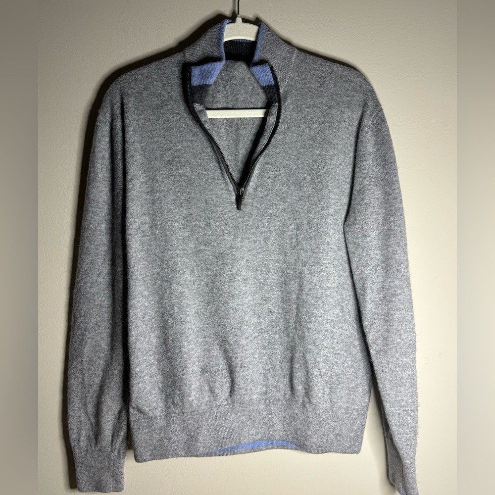 Greyson Men's 1/4 Zip Cashmere/Wool Blend size Large